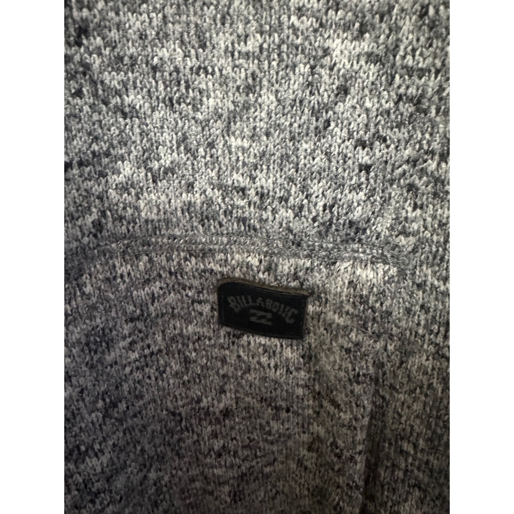 Billabong‎ Roam Hooded Henley Sweatshirt in grey heather. - Picture 3 of 4
